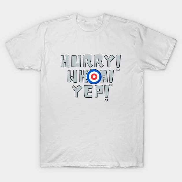 Funny Curling Curler T-Shirt by Little Duck Designs